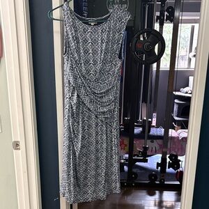 Kut from the Kloth Geometric Blue Maxi Dress